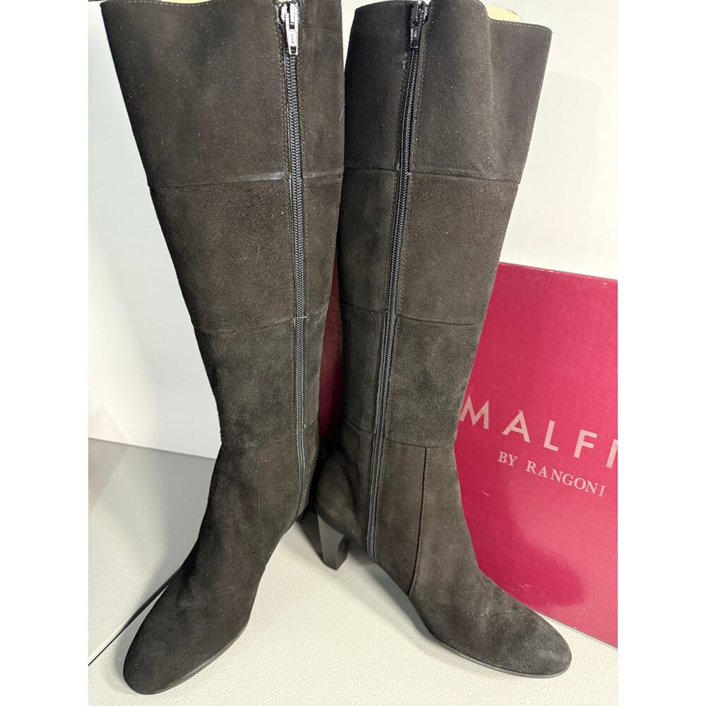 Amalfi by Rangoni Italian Cashmere Manta Black High Boots NWOT inBox Size 7 1/2N